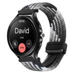 For Xiaomi Watch S3 22mm Magnetic Buckle Braided Watch Band(Dazzling Black)