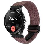 For Xiaomi Watch S3 22mm Magnetic Buckle Braided Watch Band(Smoky Purple)