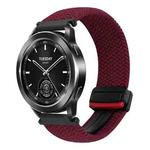 For Xiaomi Watch 2 Pro 22mm Magnetic Buckle Braided Watch Band(Dark Red)