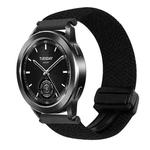 For Xiaomi Watch 2 Pro 22mm Magnetic Buckle Braided Watch Band(Metallic Black)