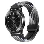 For Xiaomi Watch 2 Pro 22mm Magnetic Buckle Braided Watch Band(Dazzling Black)