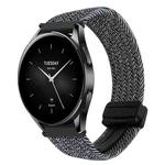 For Xiaomi Watch S2 22mm Magnetic Buckle Braided Watch Band(Graphite Black)