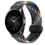 For Xiaomi Watch S2 22mm Magnetic Buckle Braided Watch Band(Denim Colorful)