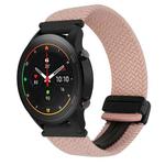 For Xiaomi Watch S1 Pro 22mm Magnetic Buckle Braided Watch Band(Starlight Pink)