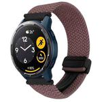 For Xiaomi Watch S1 Active 22mm Magnetic Buckle Braided Watch Band(Smoky Purple)