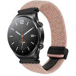 For Xiaomi Watch S1 22mm Magnetic Buckle Braided Watch Band(Pink)