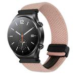 For Xiaomi Watch S1 22mm Magnetic Buckle Braided Watch Band(Starlight Pink)