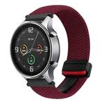 For Xiaomi Watch Color 22mm Magnetic Buckle Braided Watch Band(Dark Red)