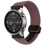 For Xiaomi Watch Color 22mm Magnetic Buckle Braided Watch Band(Smoky Purple)