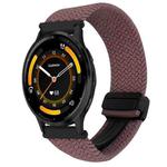 For Garmin Venu 3 22mm Magnetic Buckle Braided Watch Band(Smoky Purple)