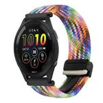 For Garmin Forerunner 265 22mm Magnetic Buckle Braided Watch Band(Colorful)