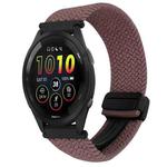 For Garmin Forerunner 265 22mm Magnetic Buckle Braided Watch Band(Smoky Purple)