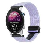 For Garmin Forerunner 255 22mm Magnetic Buckle Braided Watch Band(Purple)