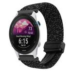 For Garmin Forerunner 255 Music 22mm Magnetic Buckle Braided Watch Band(Stars Black)