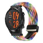 For Ticwatch Pro 3 22mm Magnetic Buckle Braided Watch Band(Colorful)