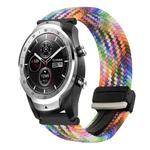 For Ticwatch Pro 2020 22mm Magnetic Buckle Braided Watch Band(Colorful)