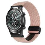 For Ticwatch Pro 2021 22mm Magnetic Buckle Braided Watch Band(Pink)