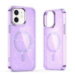 For iPhone 12 Glitter MagSafe Shockproof Phone Case(Purple)