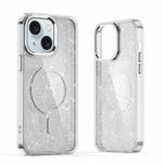 For iPhone 15 Glitter MagSafe Shockproof Phone Case(Grey)