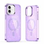 For iPhone 16 Plus Glitter MagSafe Shockproof Phone Case(Purple)