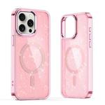 For iPhone 16 Pro Glitter MagSafe Shockproof Phone Case(Pink)