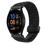 For Samsung Galaxy Watch FE 40mm 20mm Magnetic Buckle Braided Watch Strap(Stars Black)