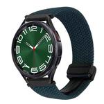 For Samsung Galaxy Watch 6 Classic 20mm Magnetic Buckle Braided Watch Strap(Forest Green)