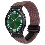 For Samsung Galaxy Watch 6 Classic 20mm Magnetic Buckle Braided Watch Strap(Smoky Purple)