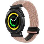 For Samsung Gear Sport 20mm Magnetic Buckle Braided Watch Strap(Starlight Pink)