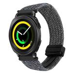 For Samsung Gear Sport 20mm Magnetic Buckle Braided Watch Strap(Metallic  Gray)