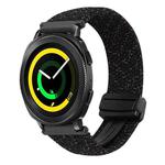 For Samsung Gear Sport 20mm Magnetic Buckle Braided Watch Strap(Starlight Black)