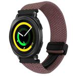 For Samsung Gear Sport 20mm Magnetic Buckle Braided Watch Strap(Smoky Purple)