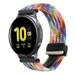 For Samsung Galaxy Watch Active 2 20mm Magnetic Buckle Braided Watch Strap(Colorful)