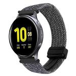 For Samsung Galaxy Watch Active 2 20mm Magnetic Buckle Braided Watch Strap(Metallic  Gray)