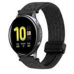 For Samsung Galaxy Watch Active 2 20mm Magnetic Buckle Braided Watch Strap(Graphite Black)