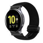 For Samsung Galaxy Watch Active 2 20mm Magnetic Buckle Braided Watch Strap(Black)