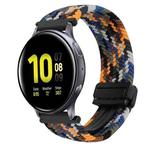 For Samsung Galaxy Watch Active 2 20mm Magnetic Buckle Braided Watch Strap(Camouflage Color)