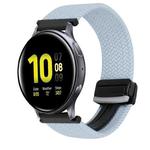 For Samsung Galaxy Watch Active 2 20mm Magnetic Buckle Braided Watch Strap(Blue)