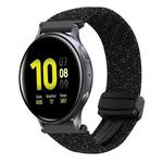 For Samsung Galaxy Watch Active 2 20mm Magnetic Buckle Braided Watch Strap(Starlight Black)