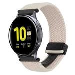 For Samsung Galaxy Watch Active 2 20mm Magnetic Buckle Braided Watch Strap(Starlight)