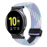 For Samsung Galaxy Watch Active 2 20mm Magnetic Buckle Braided Watch Strap(Violet)