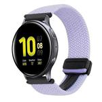 For Samsung Galaxy Watch Active 2 20mm Magnetic Buckle Braided Watch Strap(Purple)