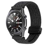 For Samsung Galaxy Watch 3 41mm 20mm Magnetic Buckle Braided Watch Strap(Graphite Black)