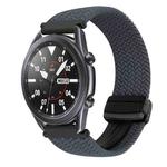 For Samsung Galaxy Watch 3 41mm 20mm Magnetic Buckle Braided Watch Strap(Space Gray)