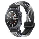 For Samsung Galaxy Watch 3 41mm 20mm Magnetic Buckle Braided Watch Strap(Dark Chocolate)