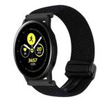 For Samsung Galaxy Watch Active 20mm Magnetic Buckle Braided Watch Strap(Black)