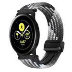 For Samsung Galaxy Watch Active 20mm Magnetic Buckle Braided Watch Strap(Dark Chocolate)