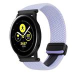 For Samsung Galaxy Watch Active 20mm Magnetic Buckle Braided Watch Strap(Purple)