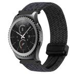 For Samsung Gear S2 Classic 20mm Magnetic Buckle Braided Watch Strap(Graphite Black)