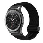 For Samsung Gear S2 Classic 20mm Magnetic Buckle Braided Watch Strap(Black)